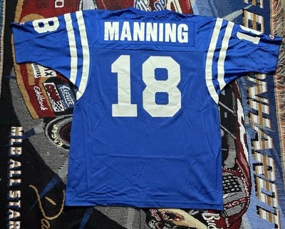 Camiseta De Colección Indianapolis Colts Peyton Manning #18 Campeón Talla 44 Grande Años 90 Foto 1 de 4