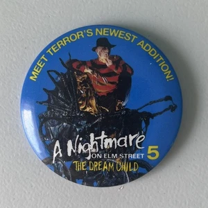 A Nightmare on Elm Street 5 Pinback Button 2.25" Freddy Krueger Dream Child 1989 - Picture 1 of 2