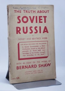 * Rare Signed * Beatrice Webb The Truth Behind Soviet Russia First Edition 1942 - Picture 1 of 14