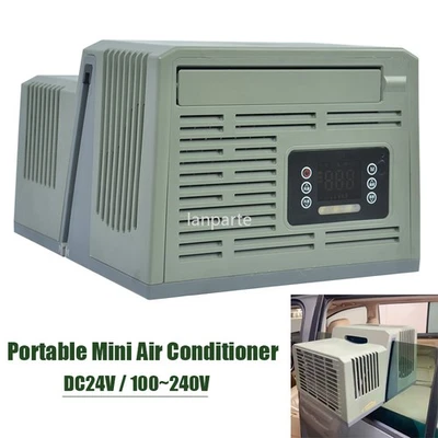 DC24V Portable Air Conditioner 2389 BTU Outdoor Cooling Camping Tent Car Window - Image 1 of 4
