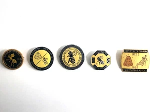 5 Coventry Speedway Enamel "SUPPORTERS ASSOC" Pin Badges 1981, 82, 83, 84 & 85 - Picture 1 of 10