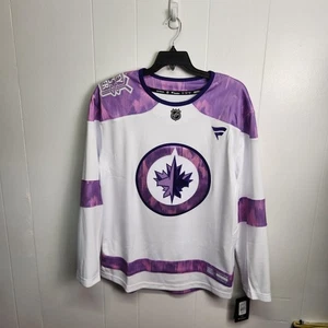Camiseta deportiva de hockey de Winnipeg Jets Fight Cancer 2024 para hombre mediana NHL PRECIO DE VENTA SUGERIDO POR EL FABRICANTE $129,99 - Imagen 1 de 12