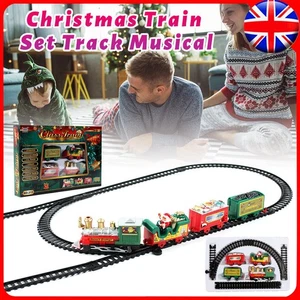 Elektrischer Eisenbahn Zug Weihnachtszug Set Modelleisenbahn Weihnachtsbahn Deko - Bild 1 von 7