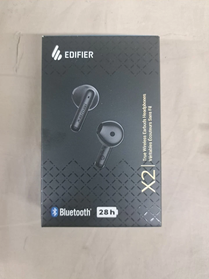 Edifier X2 True Wireless Bluetooth Headphones Earbuds Crystal-Clear Calls Black