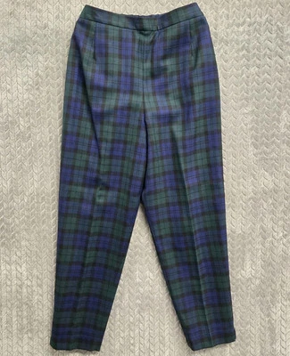Pendelton Auténtico Reloj Negro Tartán Cuadros Pantalones Mujer Talla 12 Pequeña Lana Foto 1 de 4
