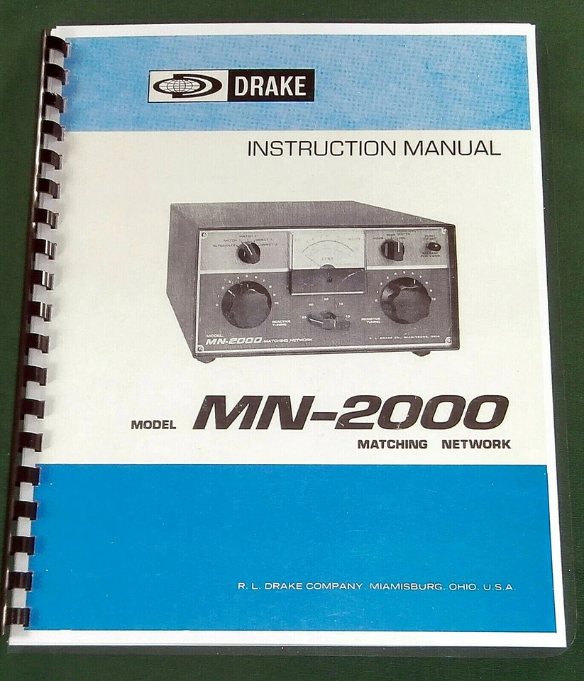 Drake MN-2000 Instruction Manual - Premium Card Stock & Protective Covers! - Image 1 of 1