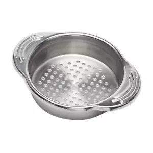 Sleek Stainless Steel Food Tuna Strainer Sieve Can Colander Press Lid Oil Draine - Picture 1 of 5