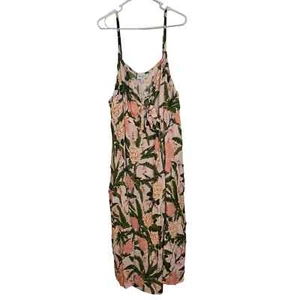 Agua Bendita X Target Peony Botanical Print Tie-Front Midi Dress- Size 4X - Picture 1 of 6