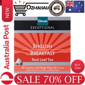 Dilmah Exceptional English Breakfast, 40 Grams Traditionally manufactured - Picture 1 of 3