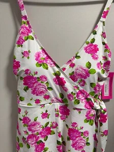 Betsey Johnson Einteiler Badekleid Badeanzug Blumenmuster L - Bild 1 von 9