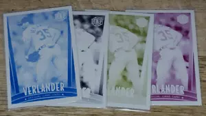 Juego de 4 placas de impresión de tarjetas Justin Verlander 2017 Honus Bonus MLB béisbol #435 - Imagen 1 de 2