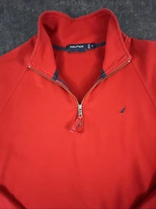 Nautica Herren Langarm 1/4 Reißverschluss rot Größe M - Bild 1 von 8