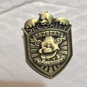 FNAF Fazbear Entertainment Security Enamel Badge Pin / Necklace 2014 Inused - Picture 1 of 2