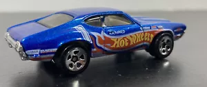 Hot Wheels 1993 Warner Olsmobile diecast coche 1:64 logotipo azul llamas rojas - Imagen 1 de 11
