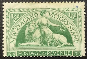 NUEVA ZELANDA 165 COMO NUEVO BISAGRAS OG 1920 PERF.14 AMARILLO VERDE - Imagen 1 de 2