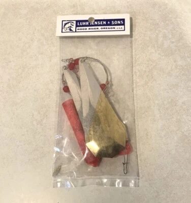 Luhr Jensen Lake Troll Attractor FORD FENDER BRASS COPPER w/ Weighted Rudder USA - Image 1 of 4