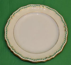 Atq MINTON for TIFFANY & Co Old Globe Mark Green Band 6"d Set of 4 Plate #H4373 - Picture 1 of 4