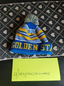 Golden State Warriors Hat Blue Gold NBA Winter Beanie Stocking Hat Cap - Vintage - Picture 1 of 2