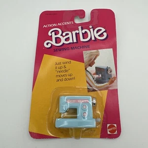 Barbie Accents 1986 acentos de acción azul bebé cuerda máquina de coser Mattel aguja móvil - Imagen 1 de 6