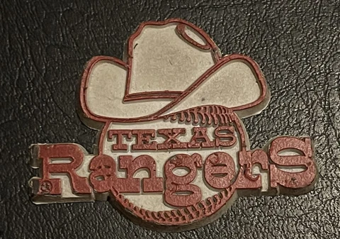 Texas Rangers Vintage 1970s Baseball  Rubber Refrigerator Magnet Cover