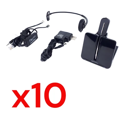 Plantronics WH500 Wireless Headset C054 Charging Base & Accessories 10 Lot E6066 - Image 1 of 4