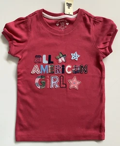Gap Kids Graphic Shirt Top Short Sleeve Red "All American Girl" Size 5 NWT - Picture 1 of 2