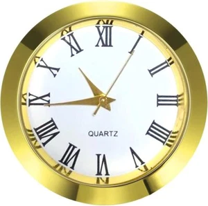 Mini Clock Insert 1-1/2 Inch (35 Mm) round Quartz Movement Miniature Clock White - Picture 1 of 3