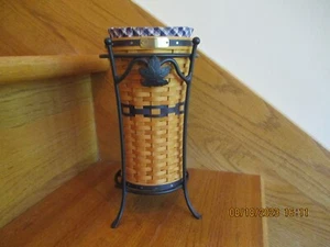 Longaberger JW Miniature Umbrella Basket Set & Stand C Club *shipping included!* - Picture 1 of 16