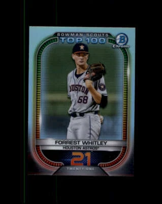 2021 Bowman Chrome Scouts Top 100 Refractors #BTP21 Forrest Whitley (ref 163750) - Image 1 of 2