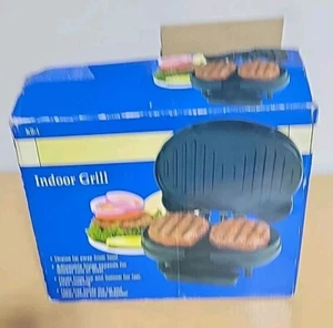 GRILL INTERNO NUOVO CON SCATOLA KB-1/NERO/SOLO USO DOMESTICO/HAMBURGER/BISTECCA/CIBO/PORTATILE/PIÙ SANO - Foto 1 di 7