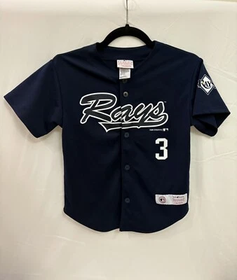 MLB Tampa Bay Rays #3 Longoria Boys 7/8 Blue Genuine Merchandise Jersey  - Image 1 of 2