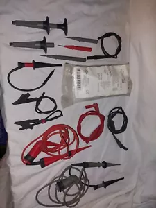 Fluke Test Leads set to suit lab Multimeter Scopemeter Oscilloscope AS190-R... - Picture 1 of 5