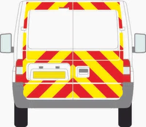Ford Transit 2006-2014 furgoneta H1 3/4 Prismatic Chevron Kit Capítulo 8 Reflectante - Imagen 1 de 2
