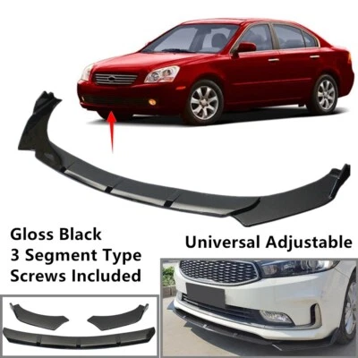 Fit For Kia Optima 2007 2008 Front Bumper Lip Spoiler Universal 3 Segment Type Foto 1 de 4