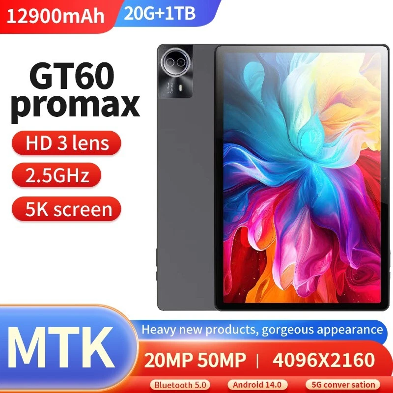 New Tablet 14-inch HD Screen Android 14 16GB RAM+1TB ROM with Bluetooth Keyboard - Image 1 of 4