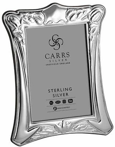 CARRS - Cornice portafoto in argento sterling Art Nouveau con retro in legno - 6" x 4" - Foto 1 di 3