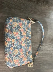 Nanette Lepore Floral Coated Canvas Shoulder Bag Women's Water Color Pastel Cute - Picture 1 of 9