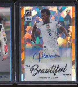2022-23 Donruss FIFA YUNUS MUSAH The Beautiful Game AUTO Orange Ice Team USA - Picture 1 of 3