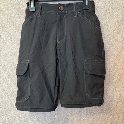 Kuhl Kids Boys Size 10/12 Medium Cargo Lightweight hiking outdoor shorts gray - Image 1 of 4