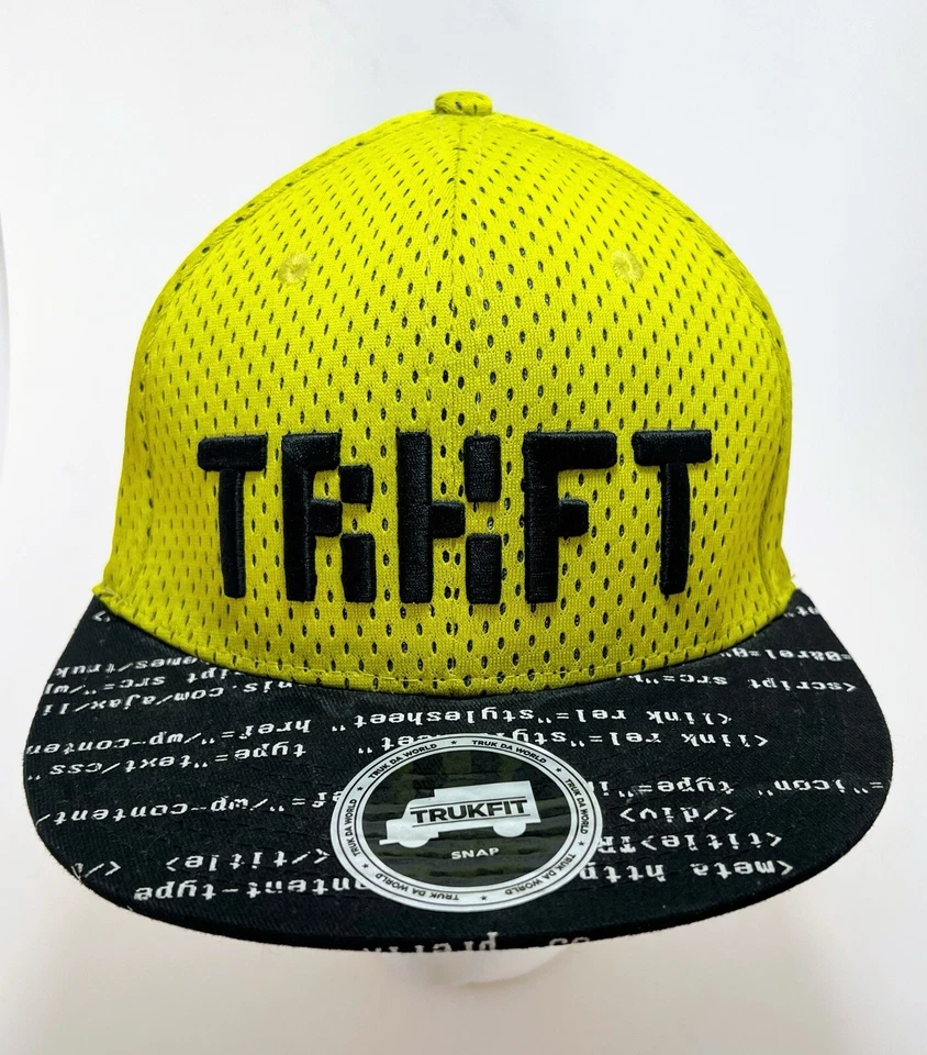 Boné de beisebol TRUKFIT Snapback amarelo neon tamanho único - Imagem 1 de 4