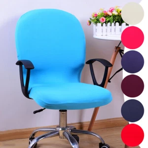 4Pcs Stretch Computer Office Swivel Chair Cover Rotate Seat Slipcover Protector - Picture 1 of 19