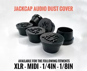 JACKCAP Audio Dust Cover, XLR, 1/4in 6.3mm, Midi, Mini 3.5mm, Jack Cap Mixer PA - Picture 1 of 54