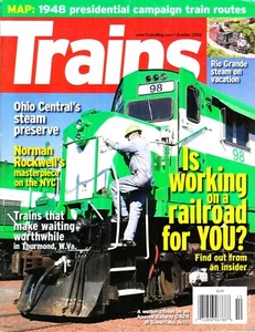 TRAINS 10/08 THURMOND, W.VA, OHIO CENTRAL STEAM, RIO GRANDE STEAM, 1948 CAMPAIGN - Picture 1 of 2