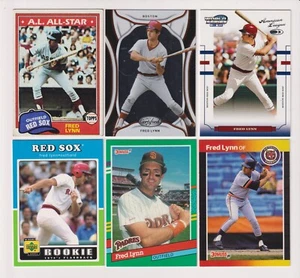 SIX CARD FRED LYNN LOT - BOSTON RED SOX - Picture 1 of 1