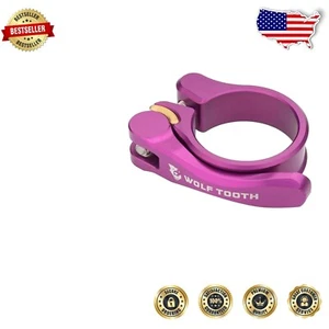 28.6mm Quick Release Aluminum Seatpost Clamp - Smooth Action in Purple - Picture 1 of 2
