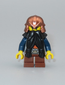 Lego Dwarf beard copper helmet Fantasy Era Castle minifigure 852702