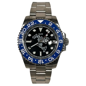40mm Glow Model G [GMT Worldtimer] Uhr - Blueberry - Bild 1 von 5