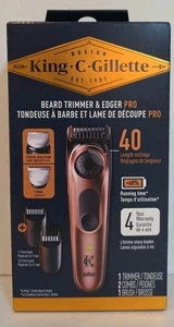 NIB King C. Gillette Beard Trimmer & Edger PRO Cordless Rechargeable Razor - Picture 1 of 4