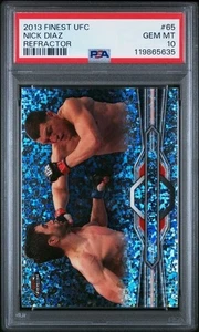 NICK DIAZ 2013 Topps Finest UFC #65 Refractor Stockton PSA 10 GEM MINT - Picture 1 of 2