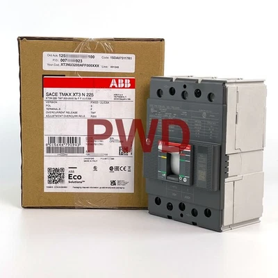 Nuevo en caja Disyuntor ABB XT3NU3200AFF000XXX XT3 N 225 UL/CSA TMF, 3 polos, 200 amperios Foto 1 de 4
